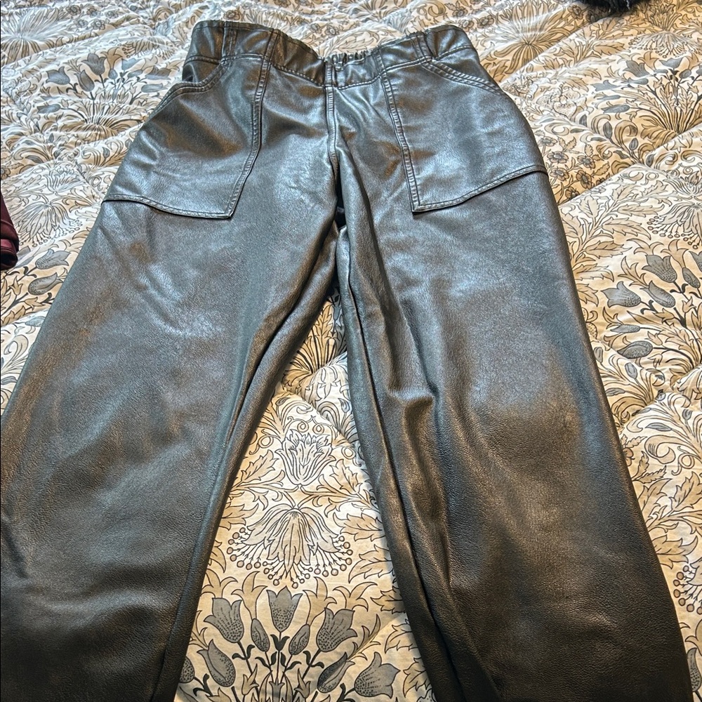 SPANX Shiny Black Trousers